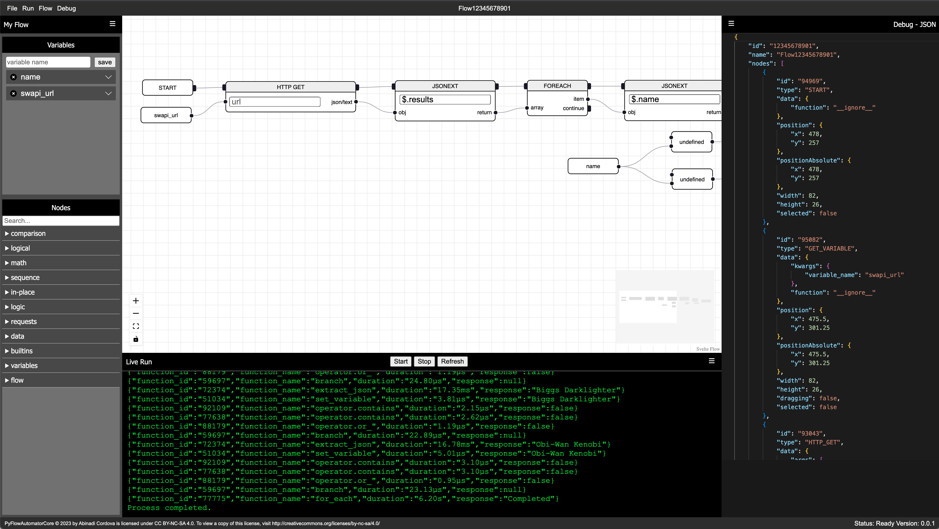 PyFlowAutomator screenshot